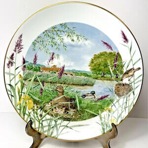 VTG Royal Worcester Plate July Beside the River Peter Barrett Ltd Edition 1979